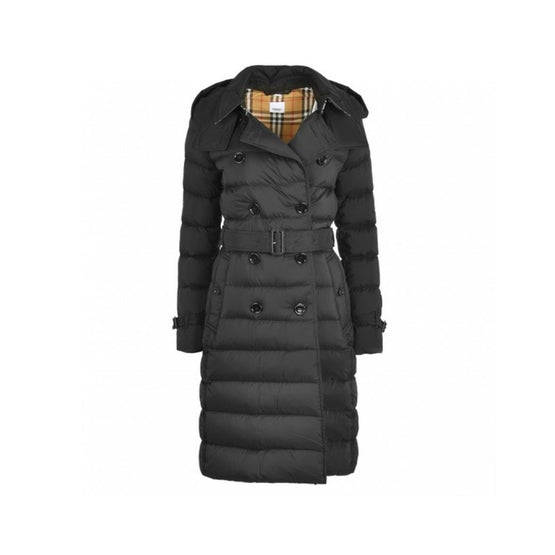 여성 퀼팅 롱 패딩 블랙