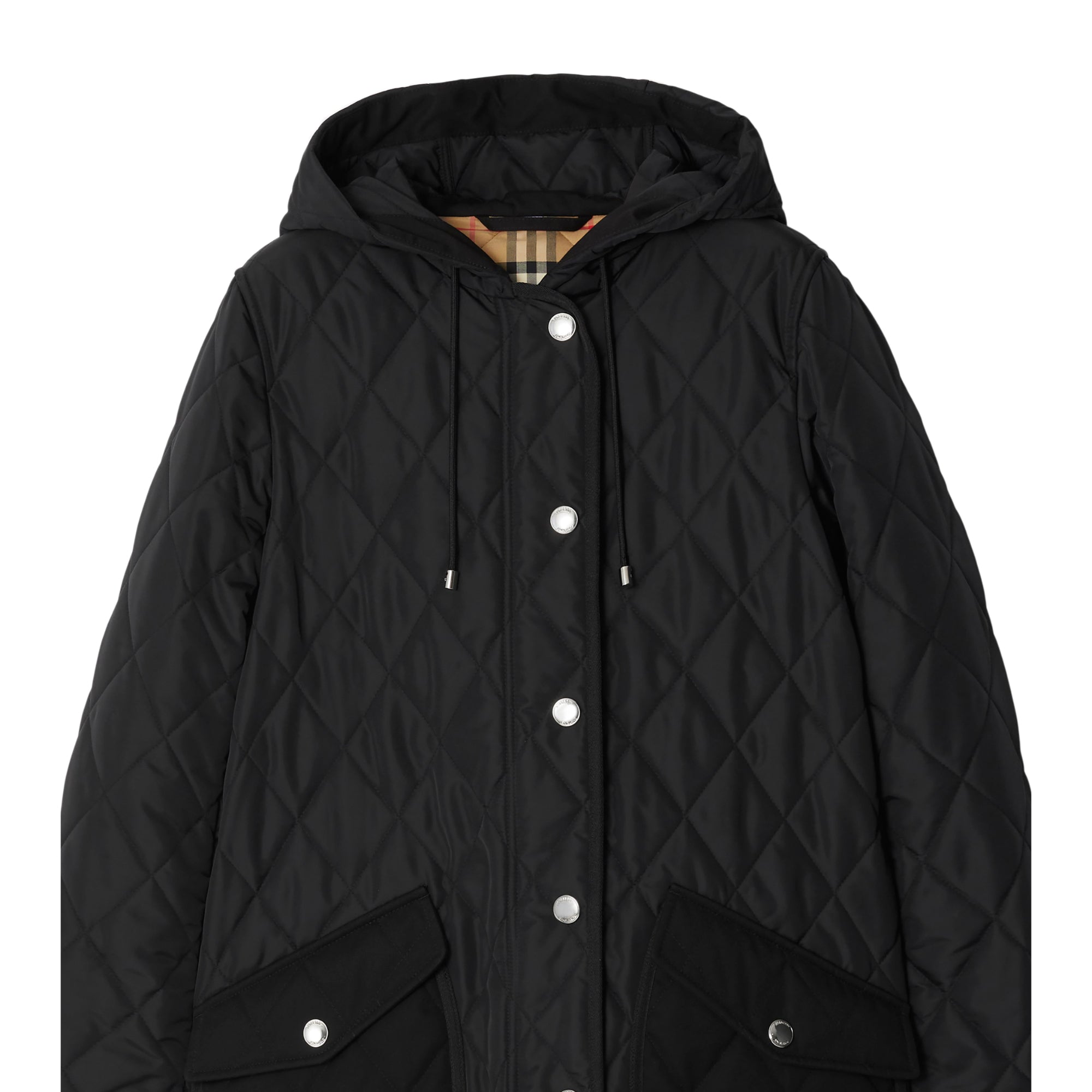 퀼팅 체온조절 코트 블랙