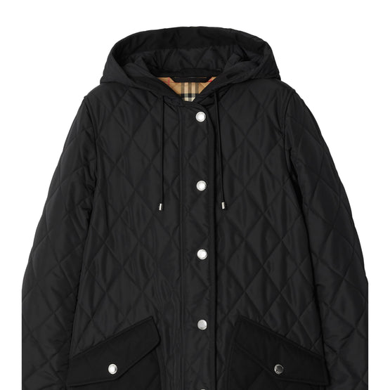 퀼팅 체온조절 코트 블랙