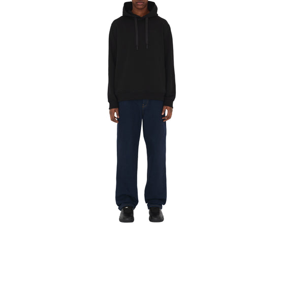 체크 EKD 코튼 후디 블랙