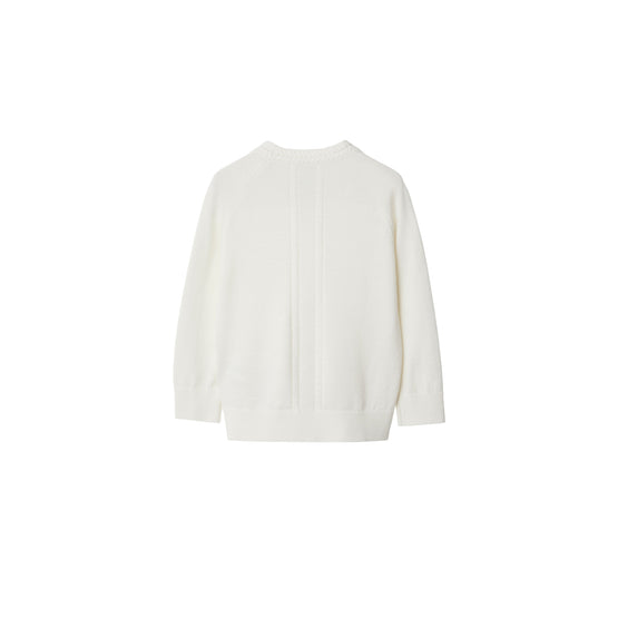 울 카디건 아이보리