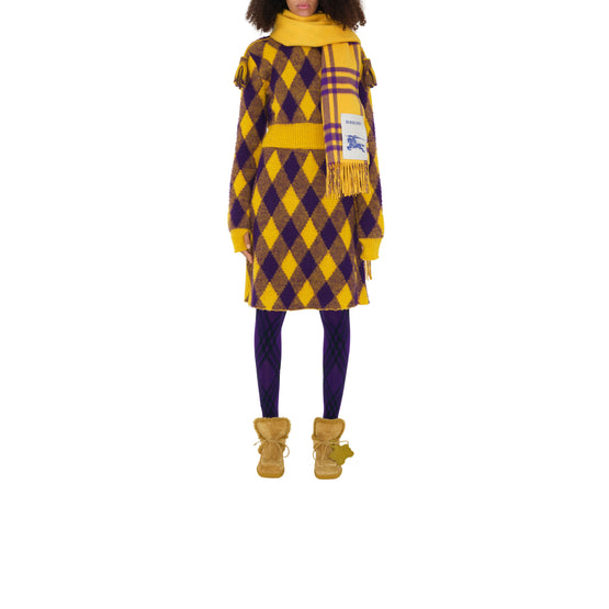 리버시블 체크 캐시미어 스카프 페어