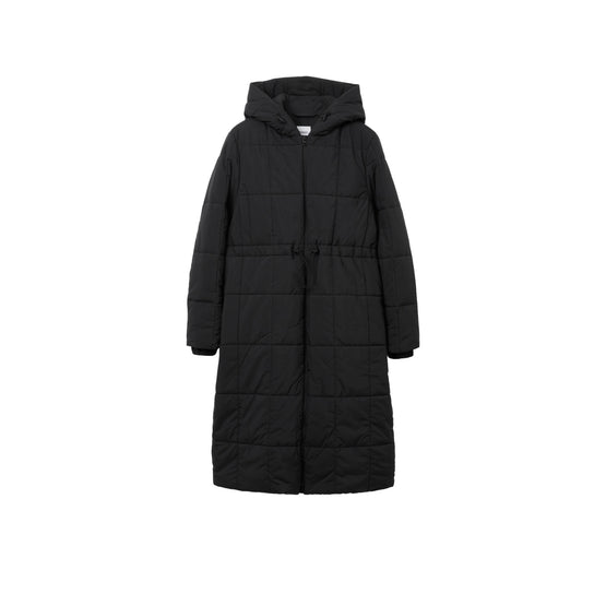퀼팅 나일론 코트 블랙