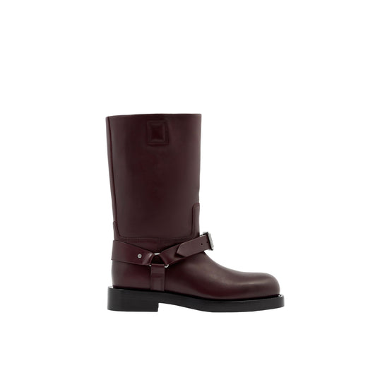 레더 새들 로우 부츠 오버진