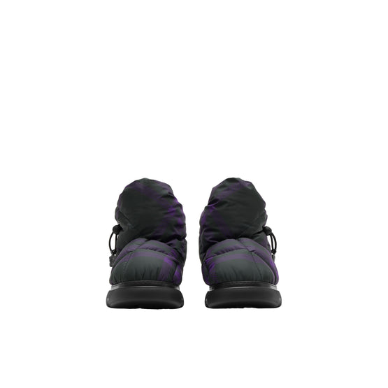 체크 필로우 부츠 로열