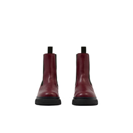 레더 크리퍼 첼시 부츠 플럼