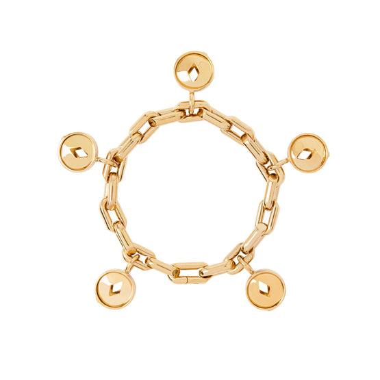 할로우 메달리언 브레이슬릿 골드