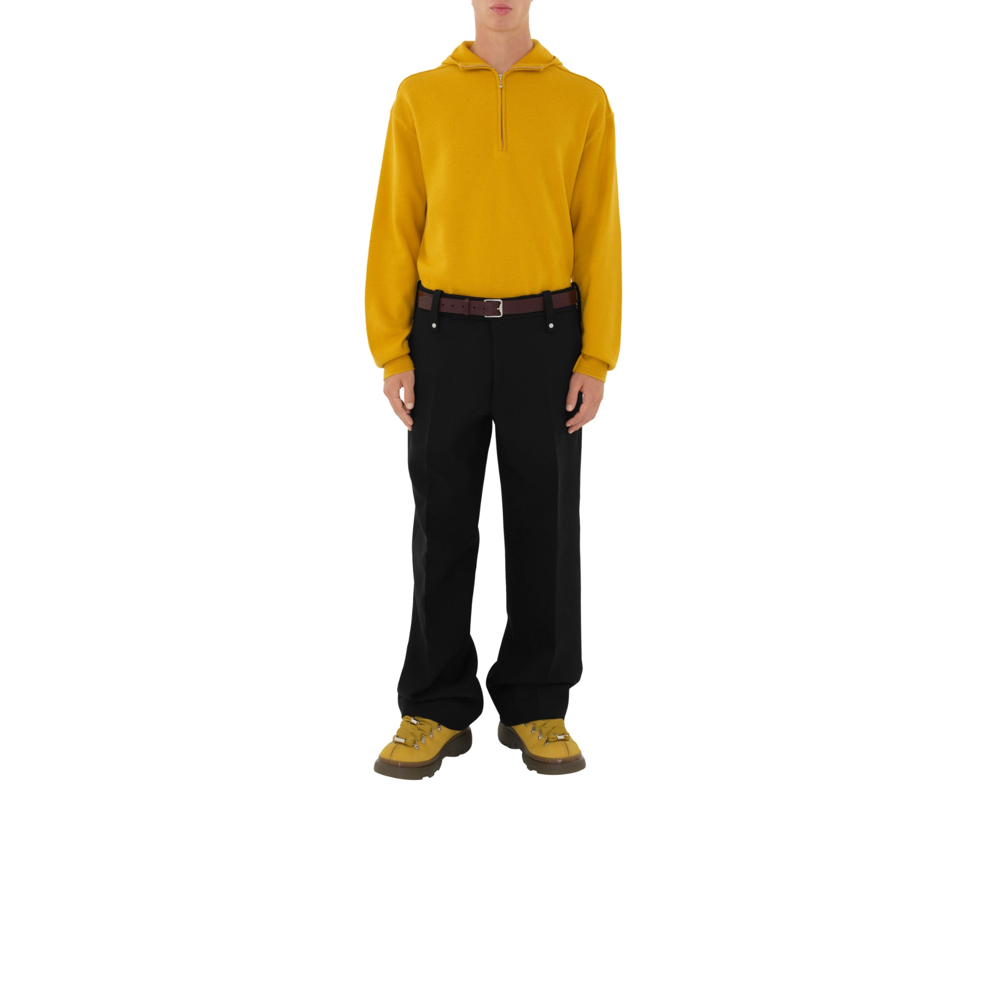 울 하프 지퍼 후디 페어