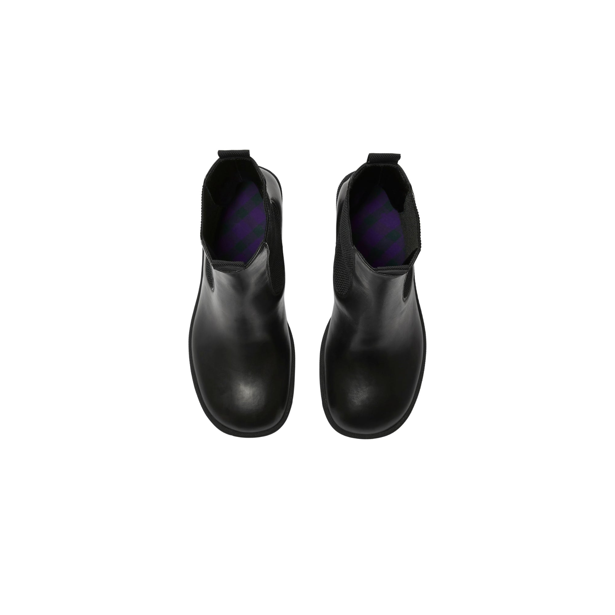 레더 스트라이드 첼시 부츠 블랙