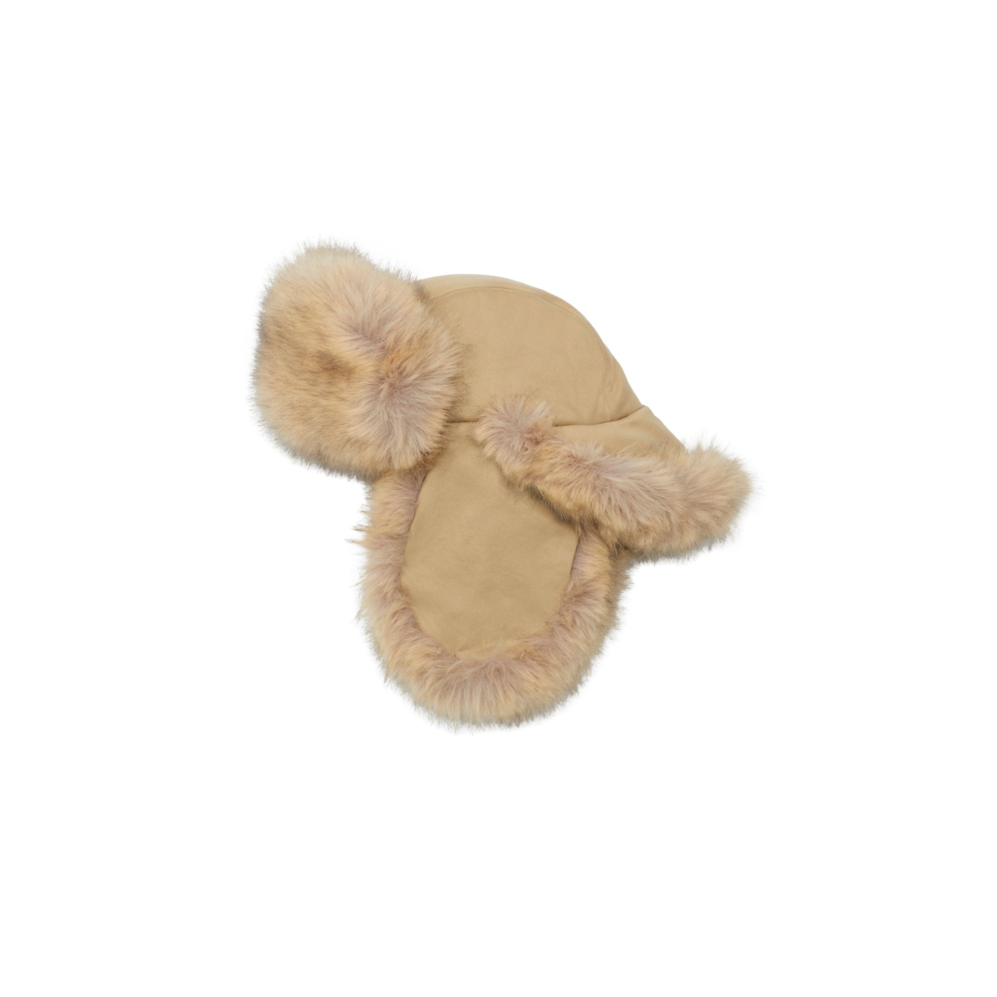 코튼 인조 퍼 트래퍼 햇 허니