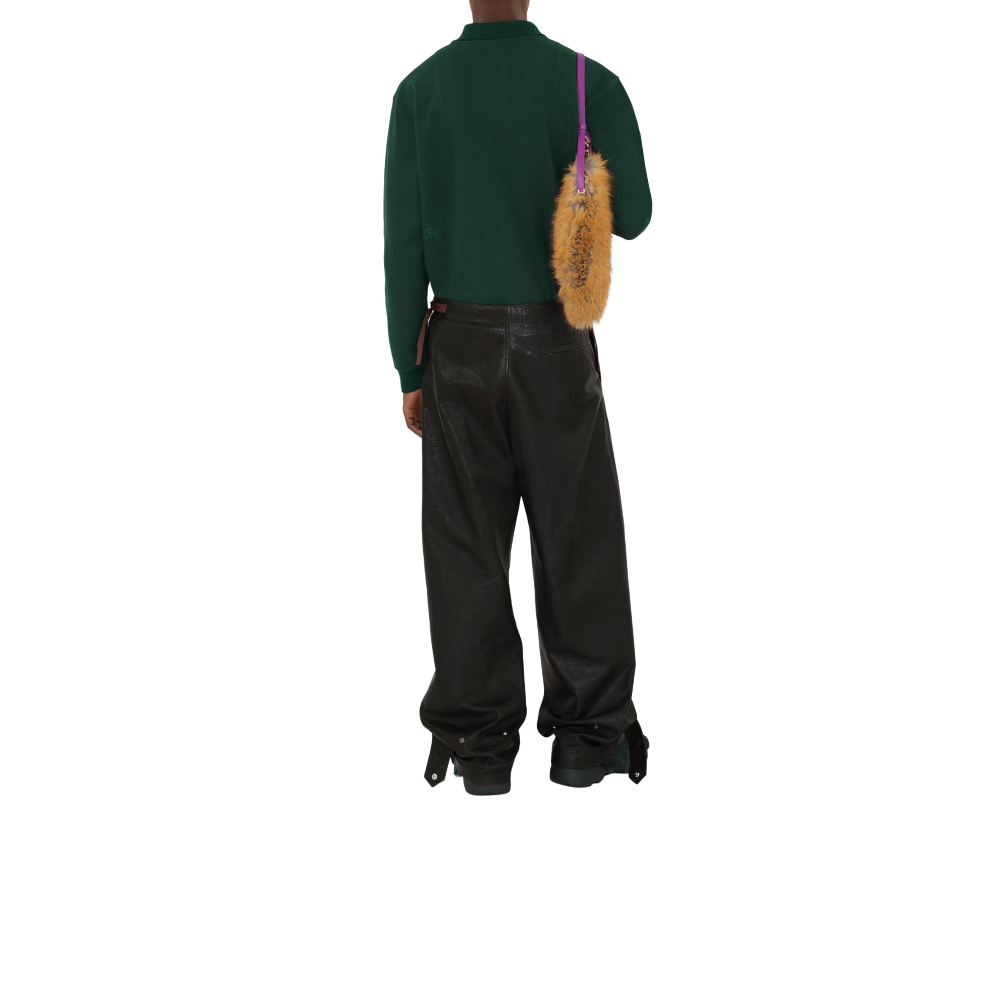 롱 슬리브 코튼 폴로셔츠 바인