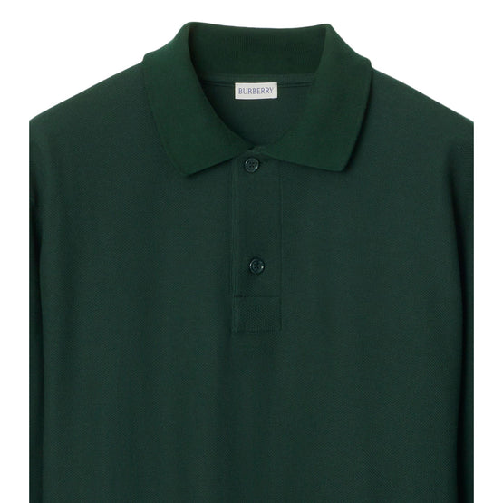 롱 슬리브 코튼 폴로셔츠 바인