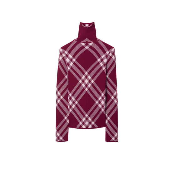 체크 울 블렌드 스웨터 리플