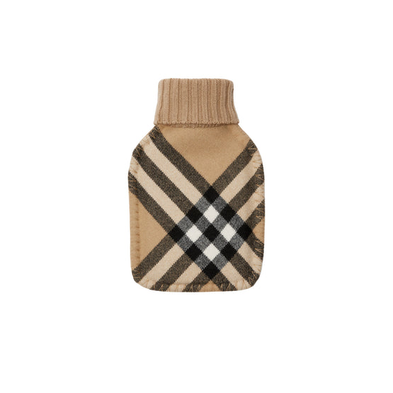 체크 캐시미어 울 핫 워터 보틀 아카이브 베이지