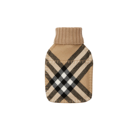 체크 캐시미어 울 핫 워터 보틀 아카이브 베이지