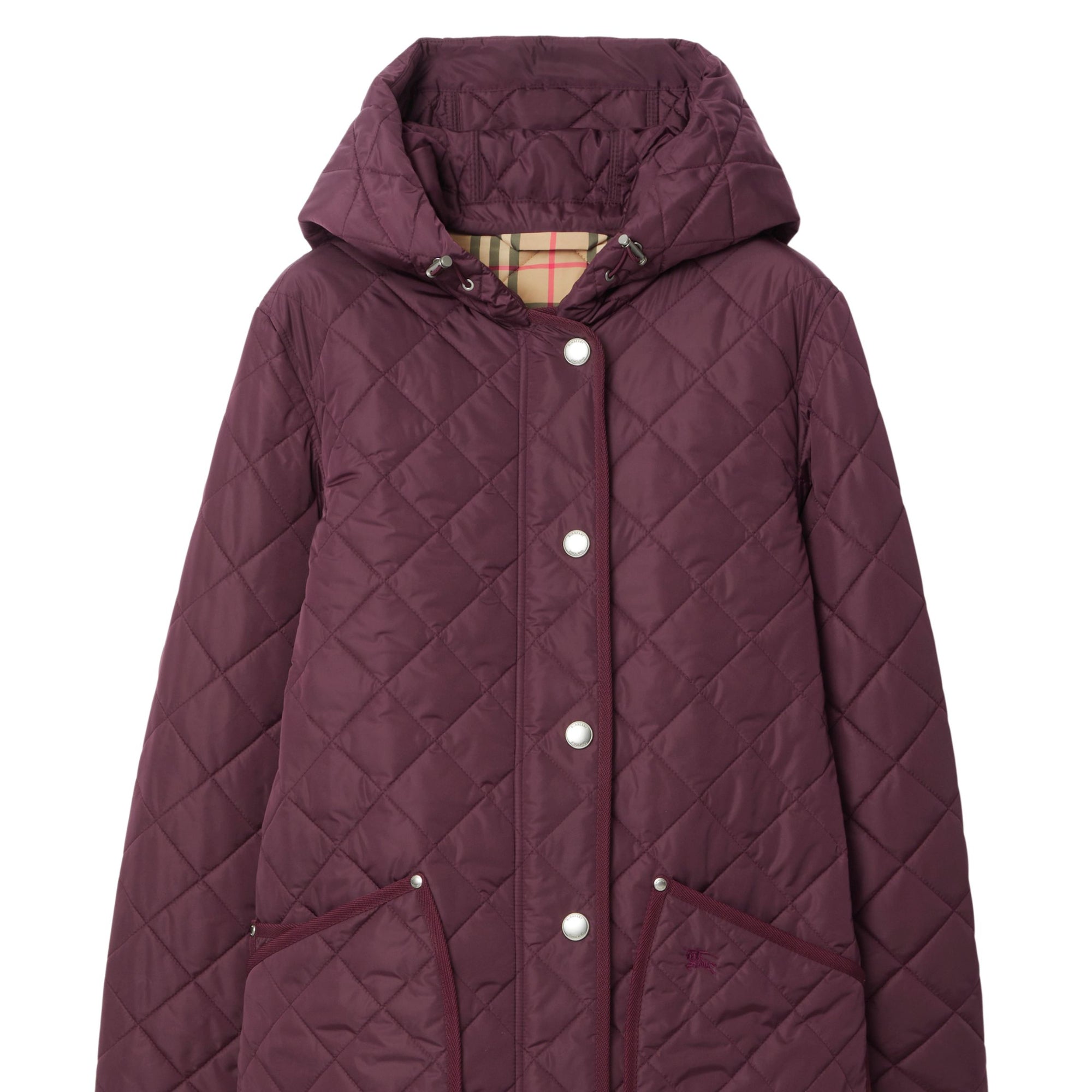 퀼팅 나일론 코트 딥 클라레