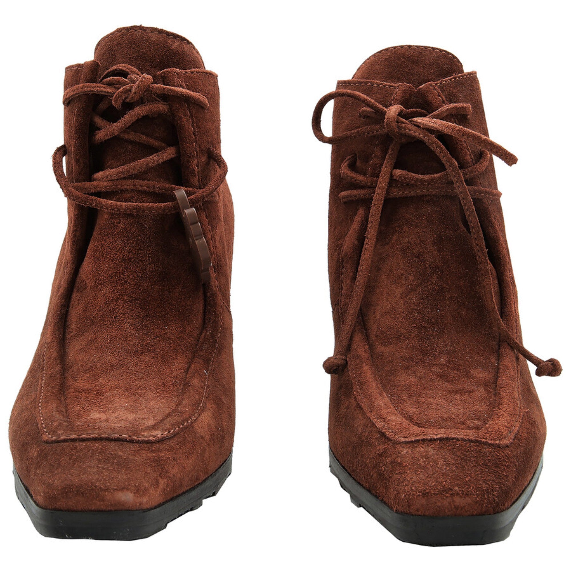 스웨이드 스톰 앵클 부츠 브라운