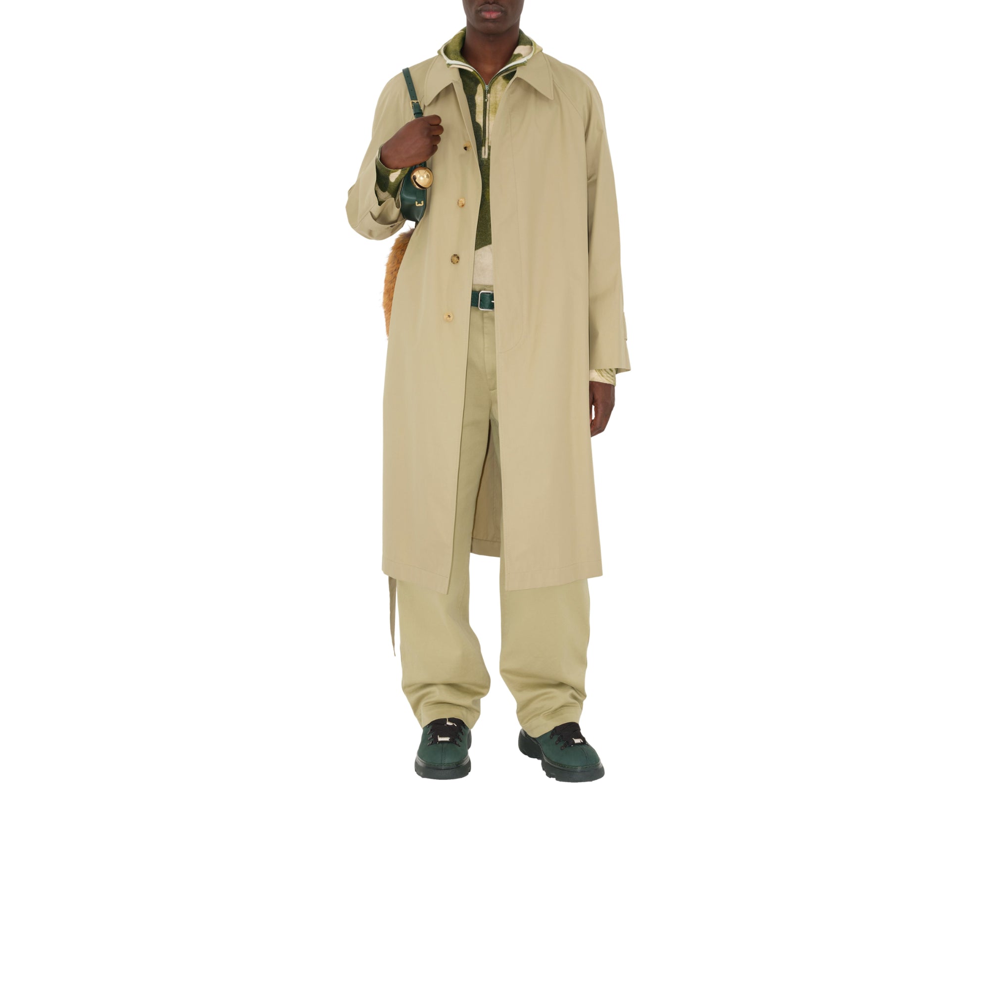 롱 개버딘 브래드퍼드 카 코트 헌터