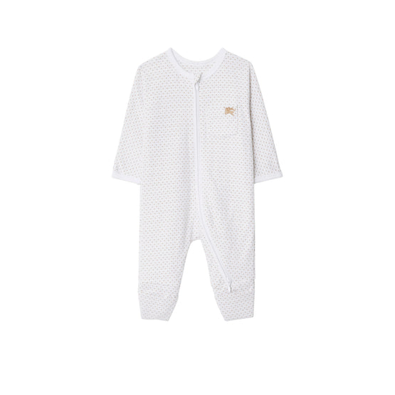 폴카 도트 코튼 2피스 베이비 선물 세트 아카이브 베이지