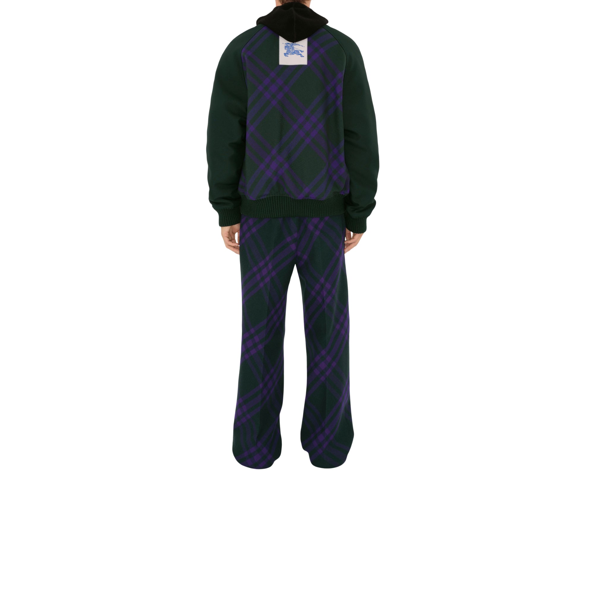 리버시블 체크 보머 재킷 딥 로열