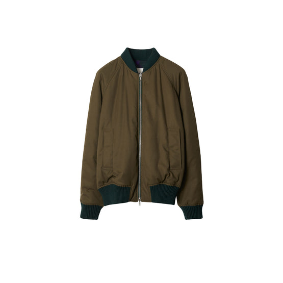 리버시블 체크 보머 재킷 딥 로열