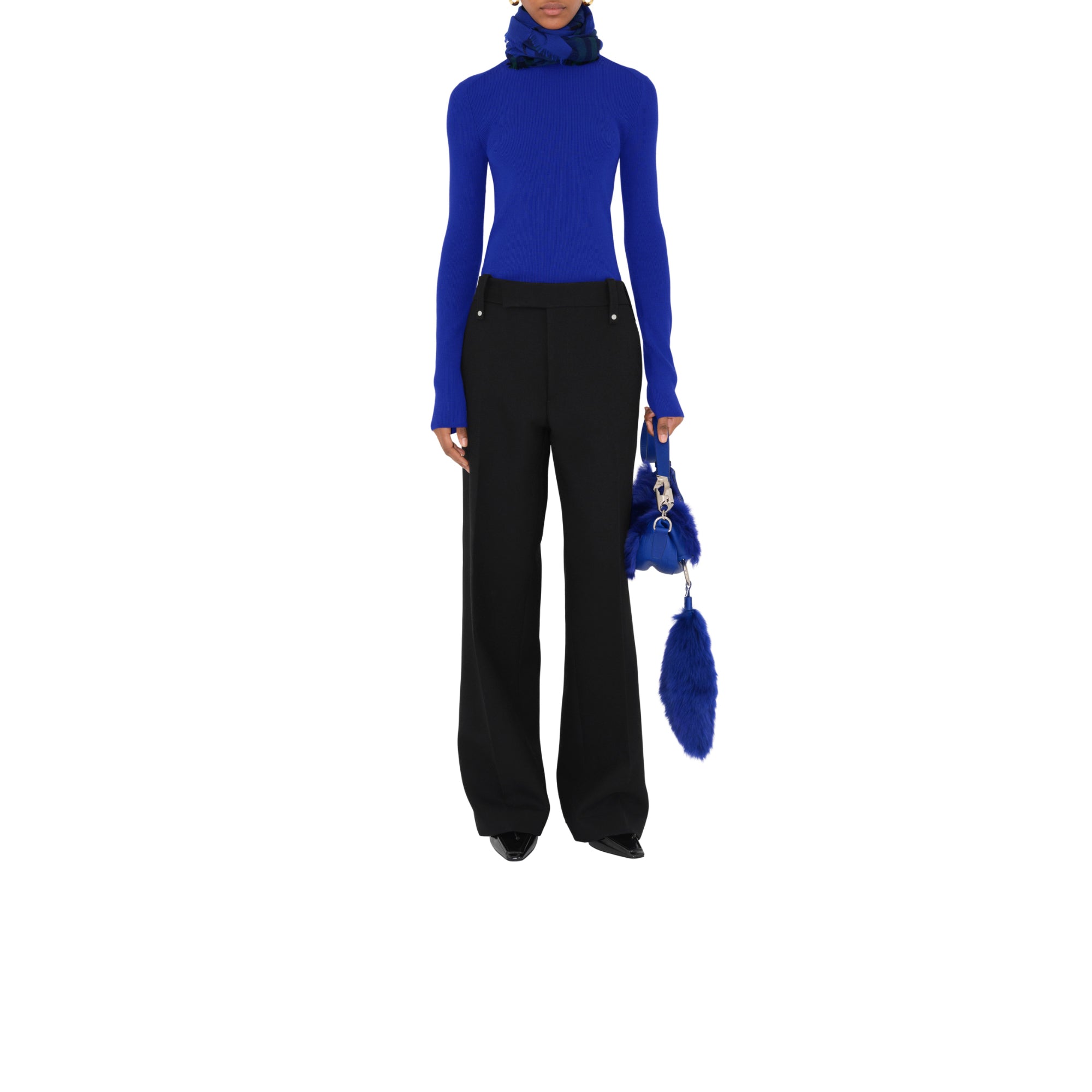 체크 울 스카프 나이트