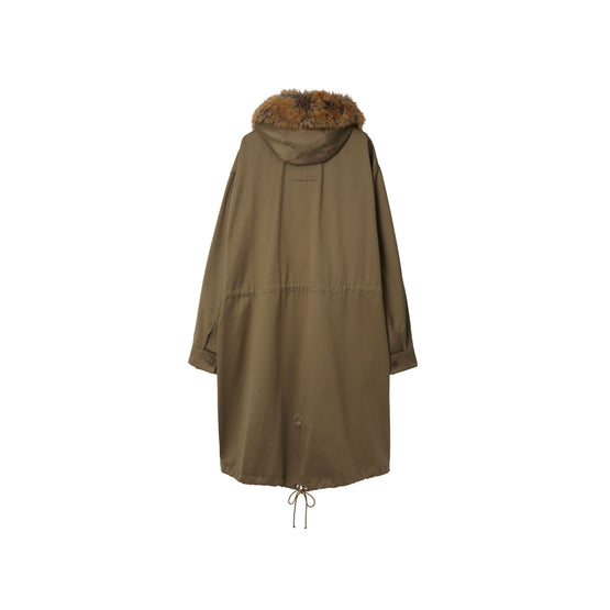 인조 퍼 코튼 파카 슬릿