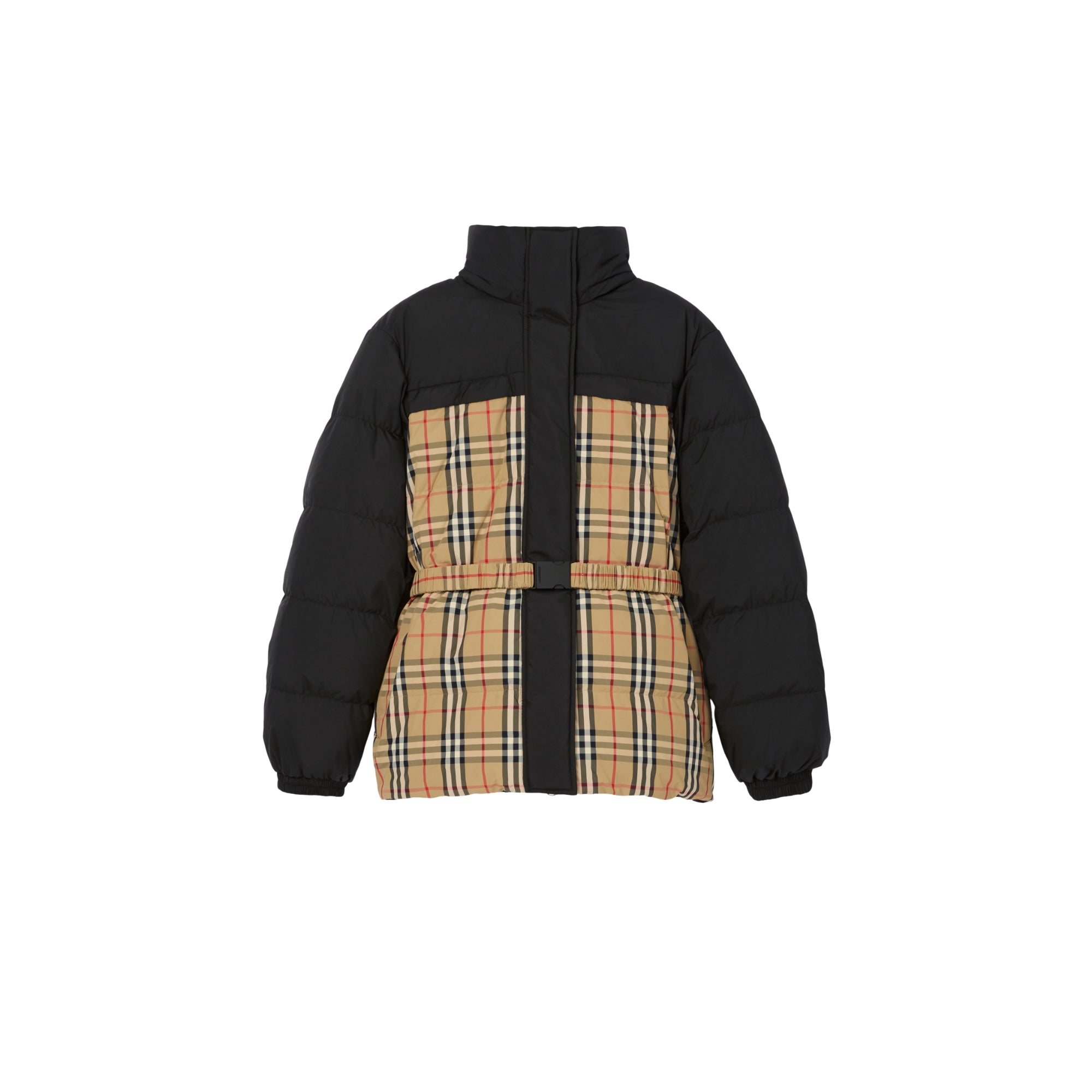 리버시블 체크 퍼퍼 재킷 아카이브 베이지