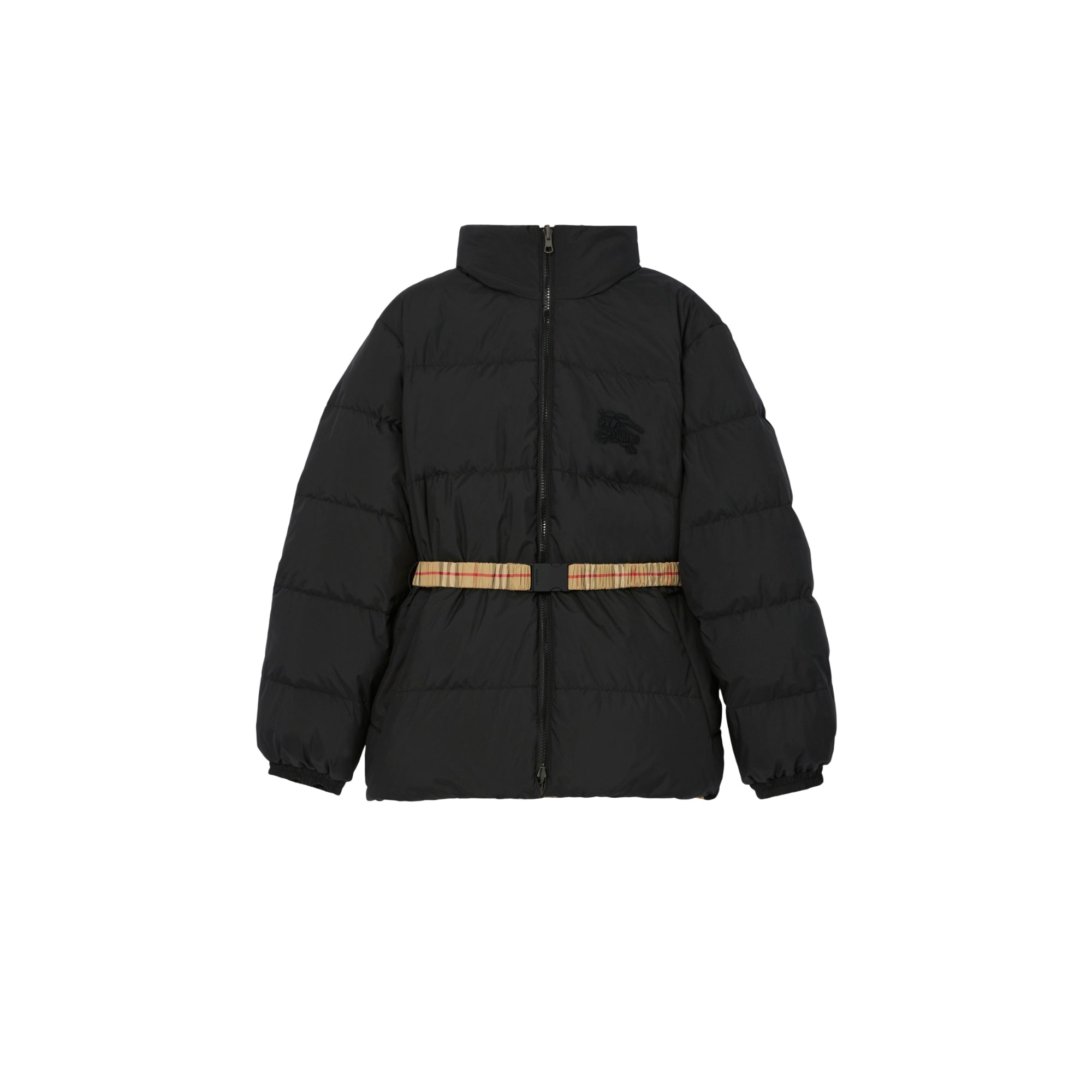 리버시블 체크 퍼퍼 재킷 아카이브 베이지