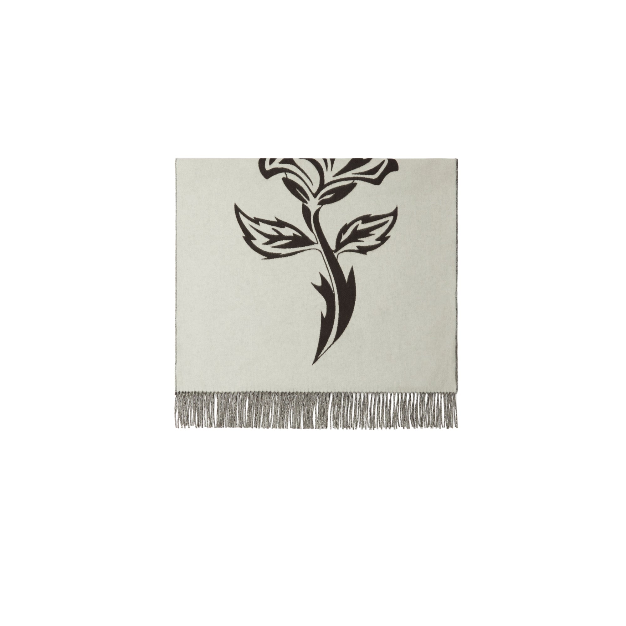 로즈 캐시미어 스카프 오터/화이트