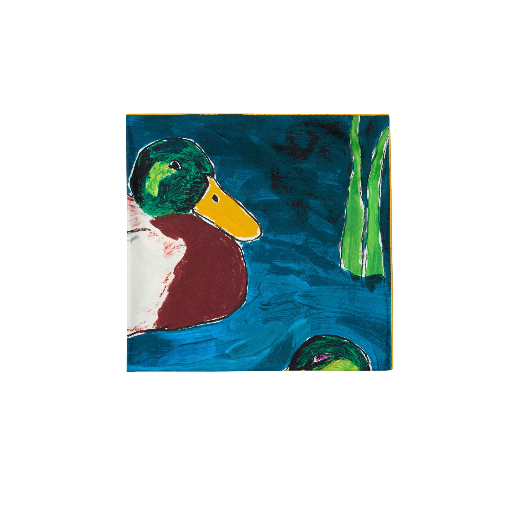 덕 실크 스카프 멀티컬러