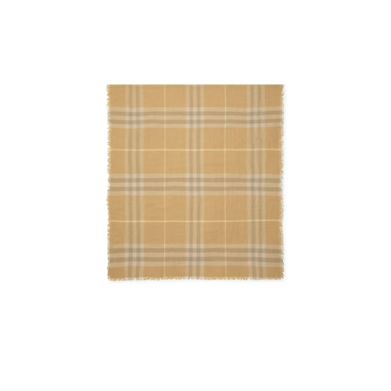 체크 울 스카프 플랙스