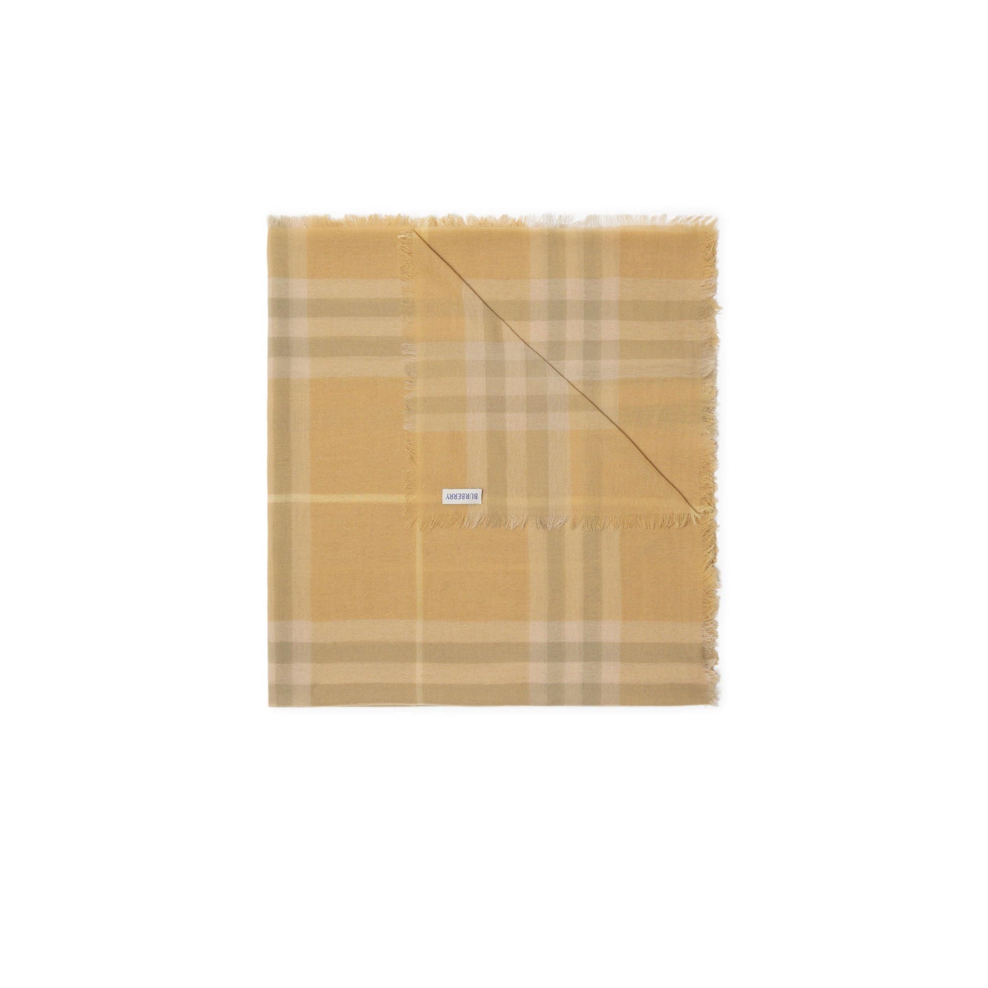 체크 울 스카프 플랙스