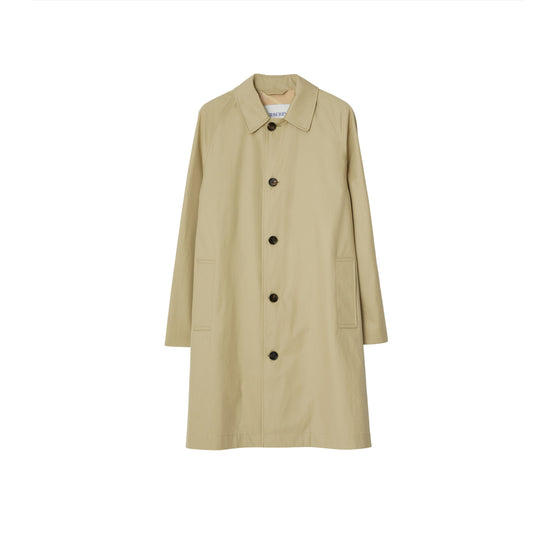 미드 렝스 개버딘 카 코트 헌터