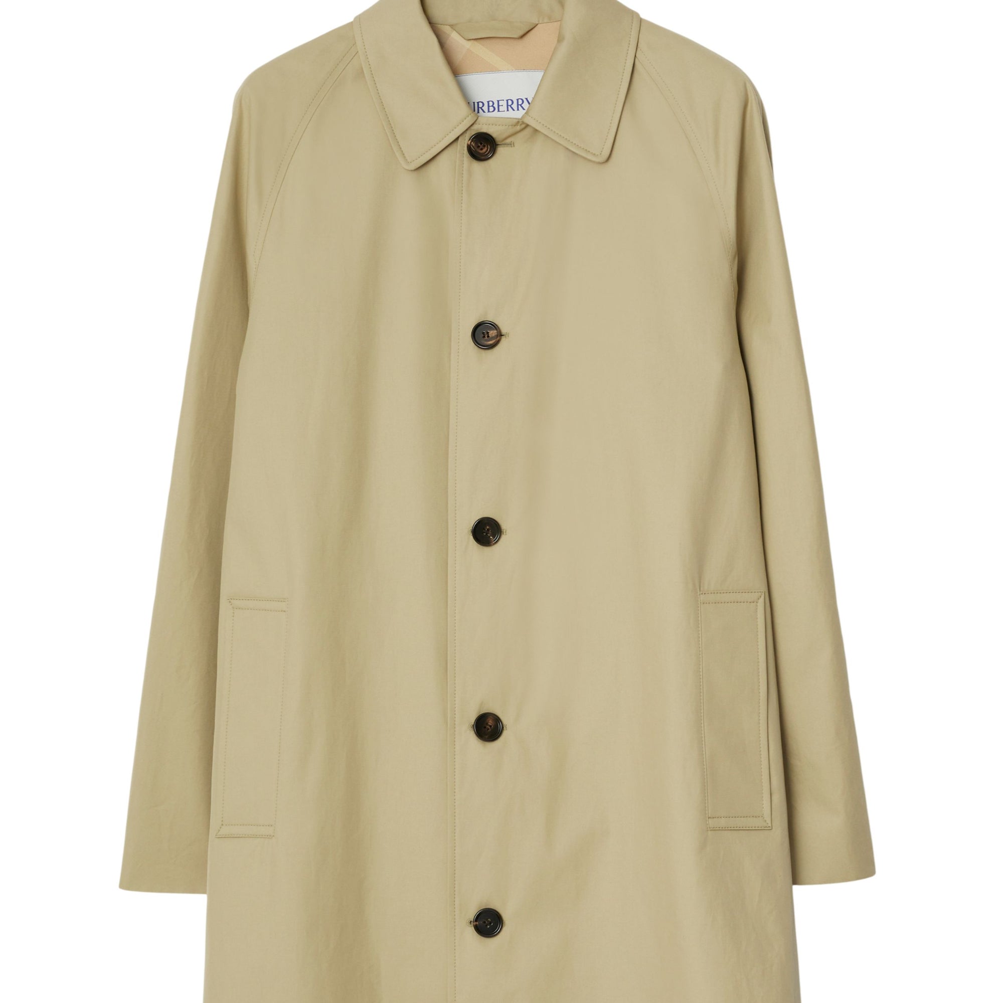 미드 렝스 개버딘 카 코트 헌터