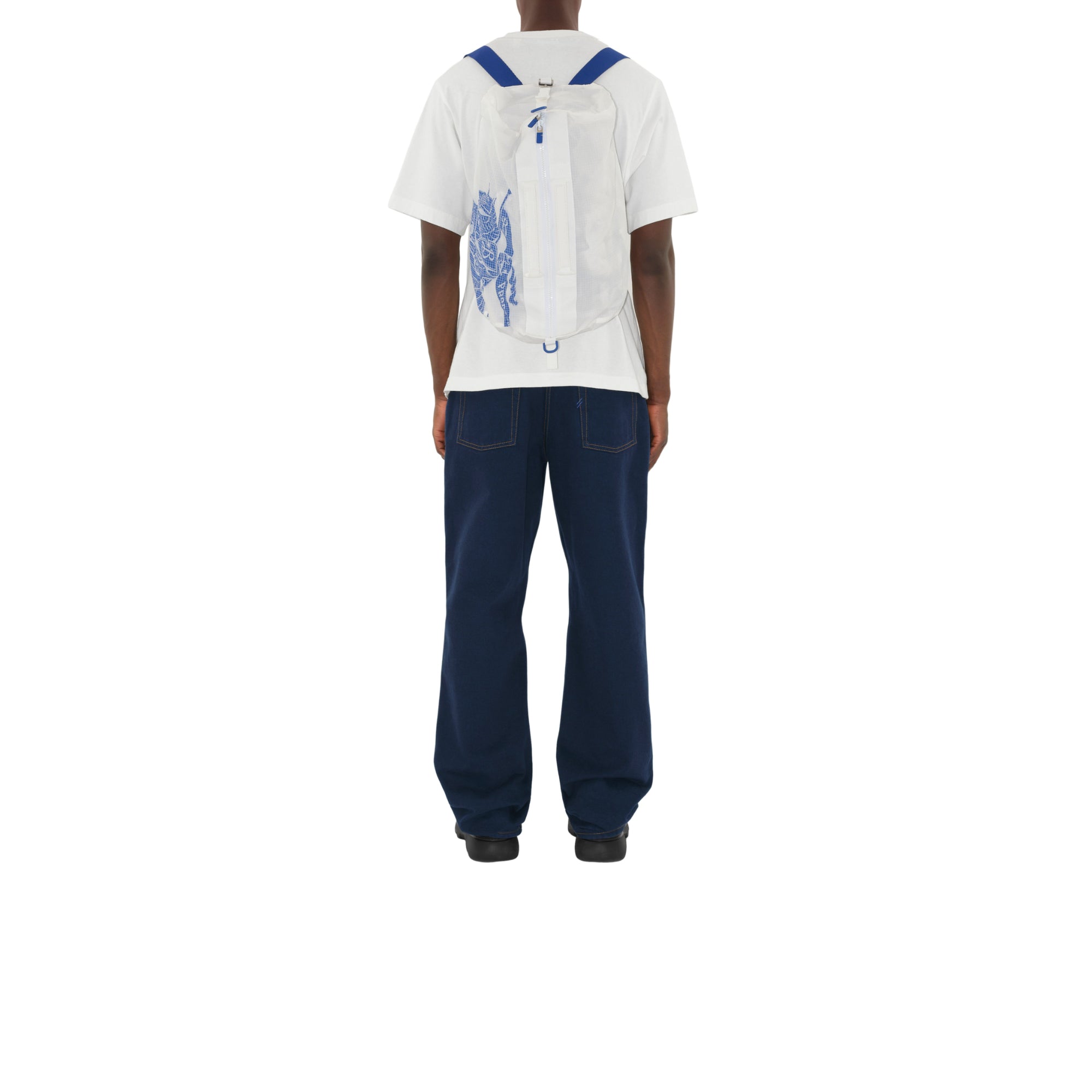 미디엄 EKD 나일론 더플 백 화이트