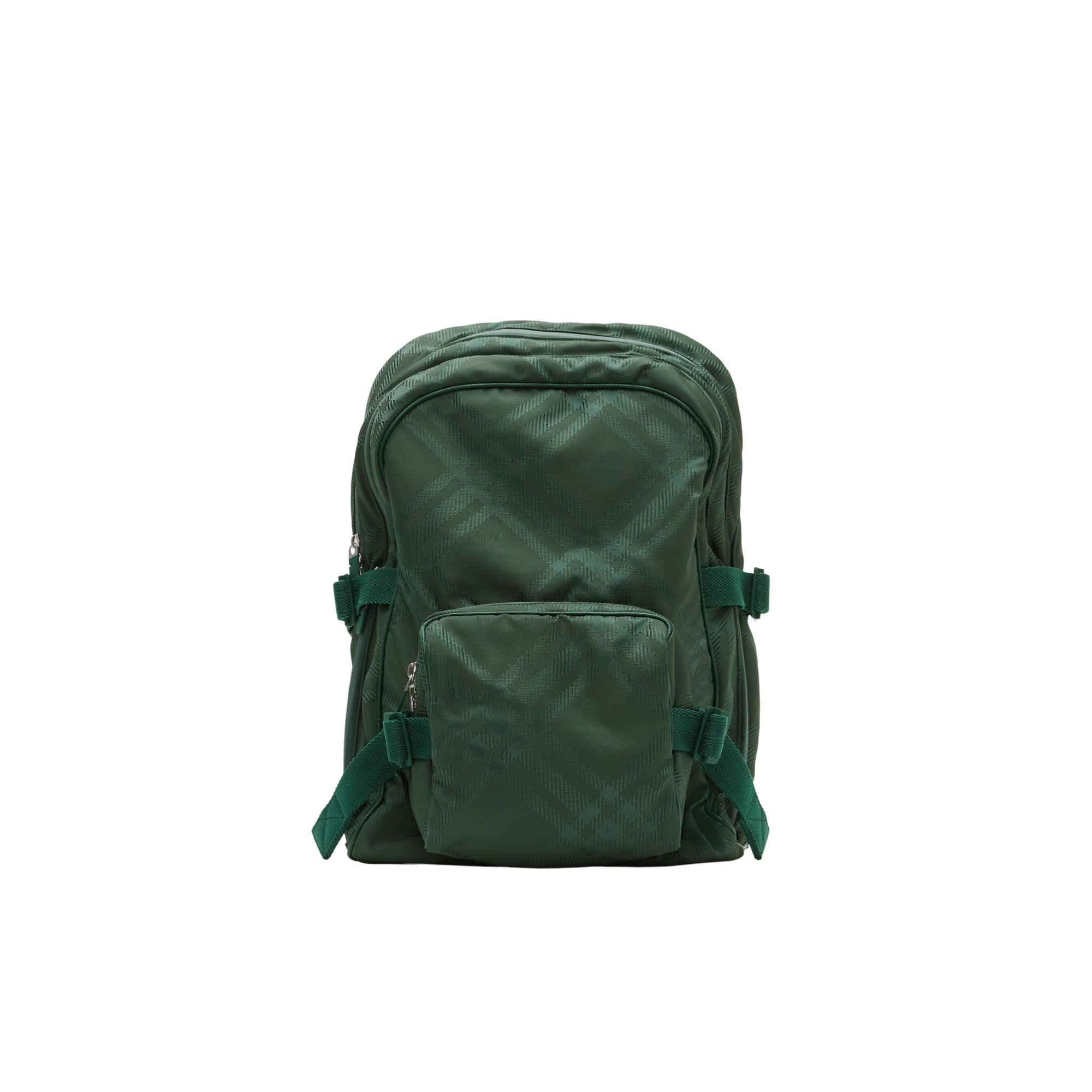 체크 자카드 백팩 바인