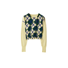 아가일 코튼 카디건 셔벗