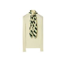 스카프 리브 니트 스웨터 셔벗