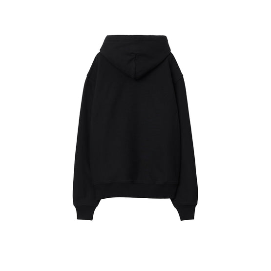 코튼 후디 블랙