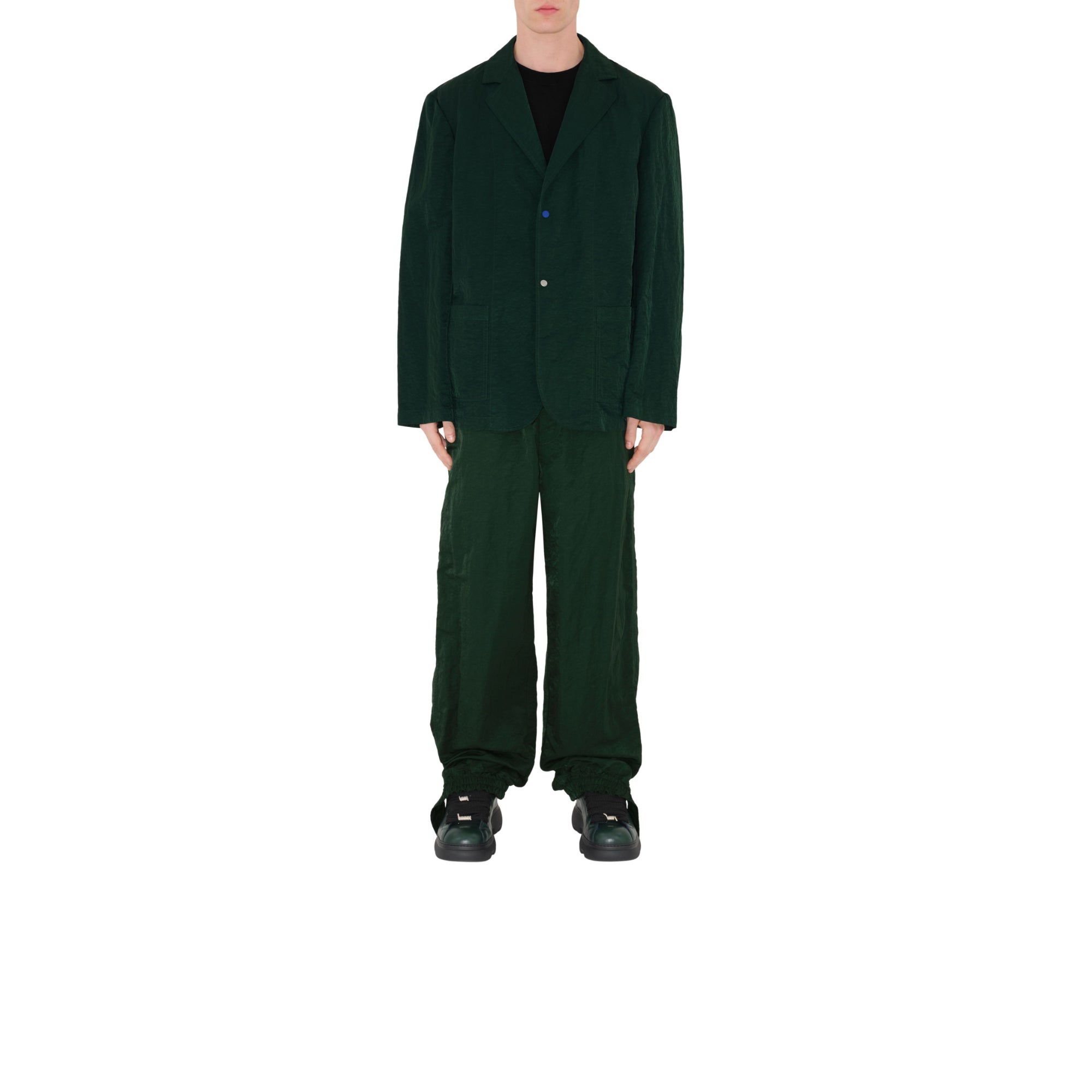 나일론 테일러드 팬츠 아이비