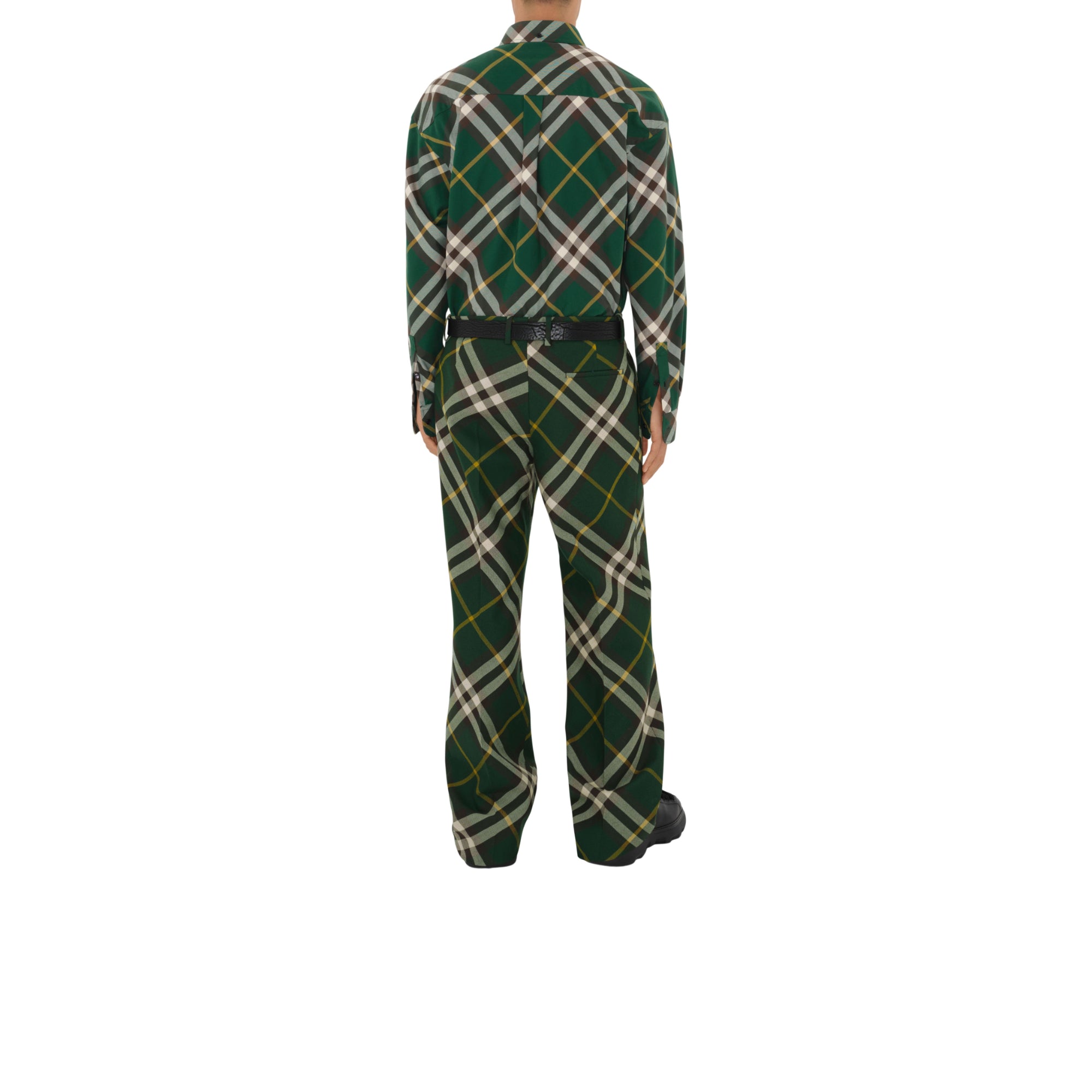 체크 코튼 셔츠 아이비