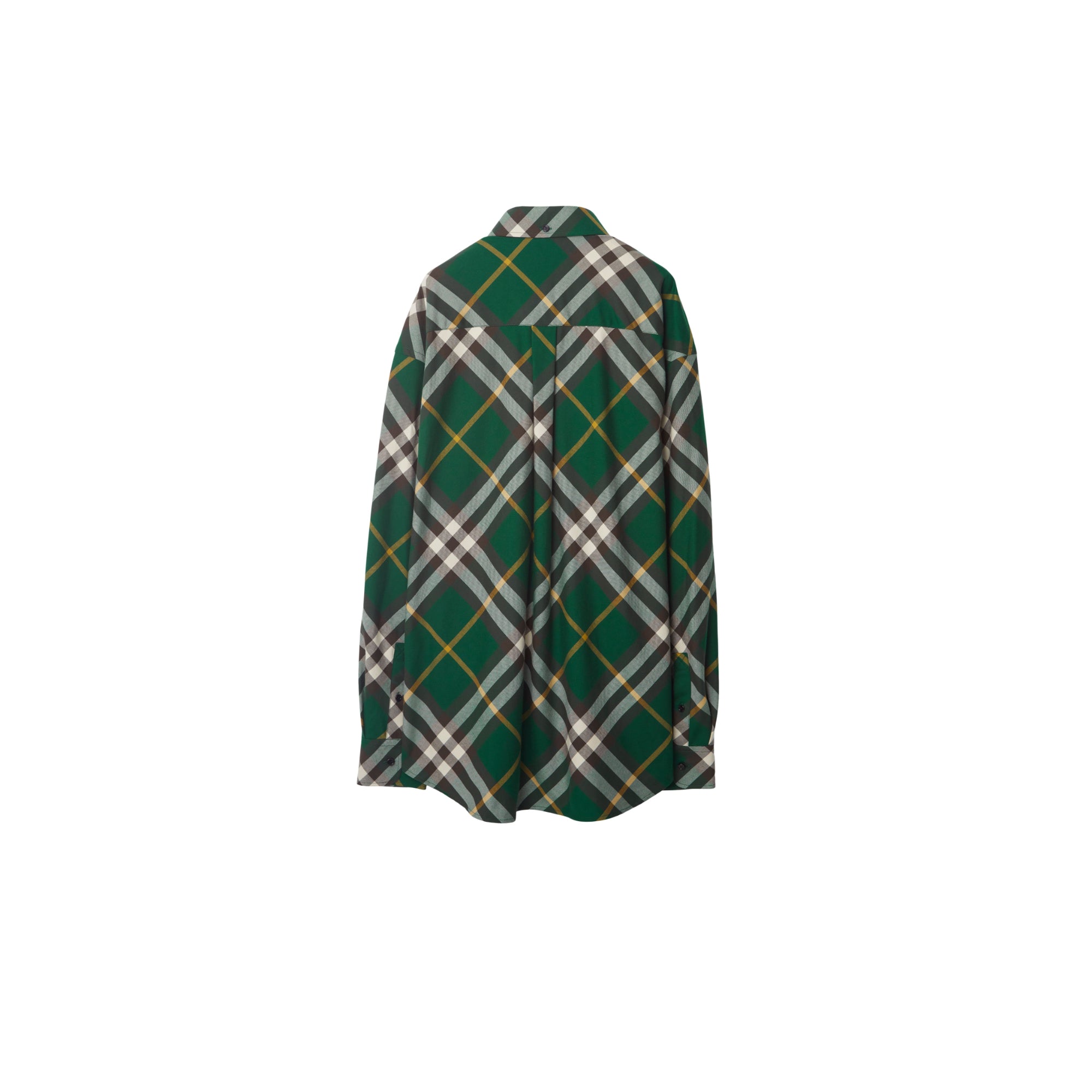 체크 코튼 셔츠 아이비