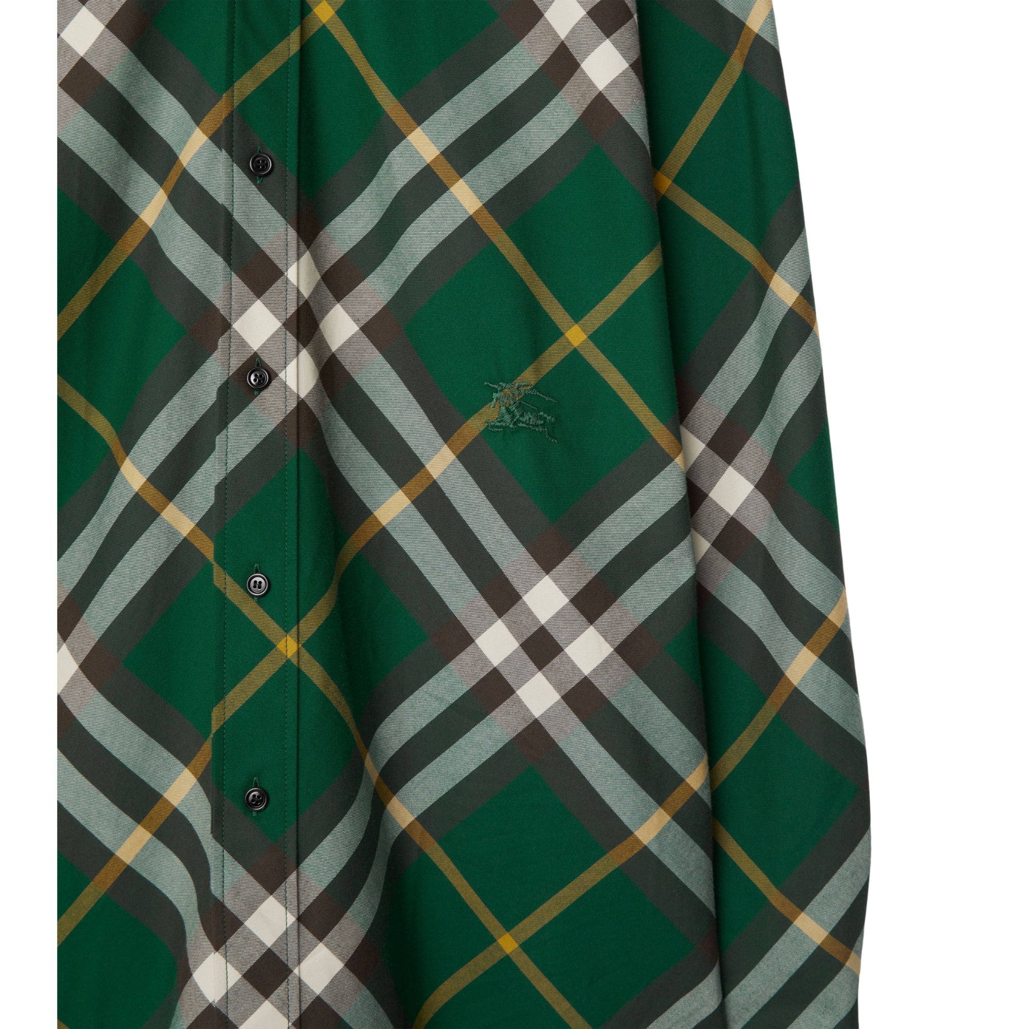 체크 코튼 셔츠 아이비