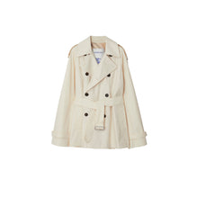 쇼트 개버딘 트렌치코트 칼리코