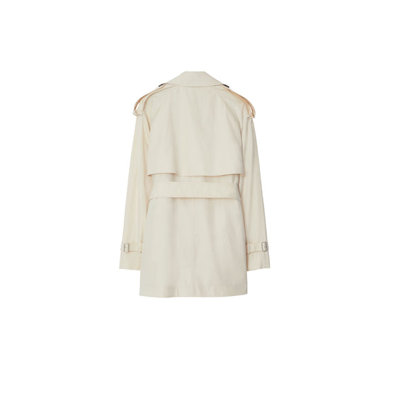 쇼트 개버딘 트렌치코트 칼리코