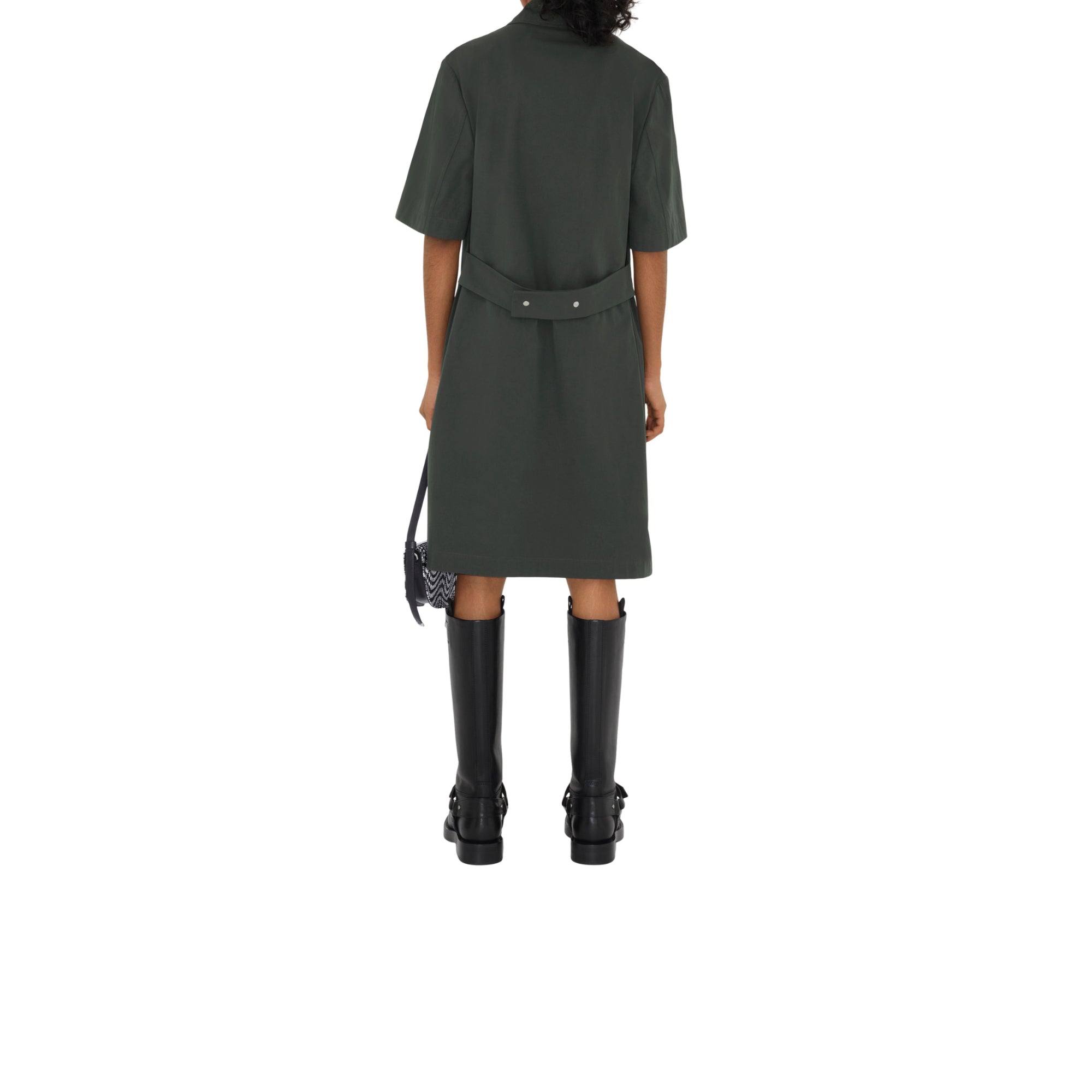 코튼 블렌드 셔츠 드레스 오닉스