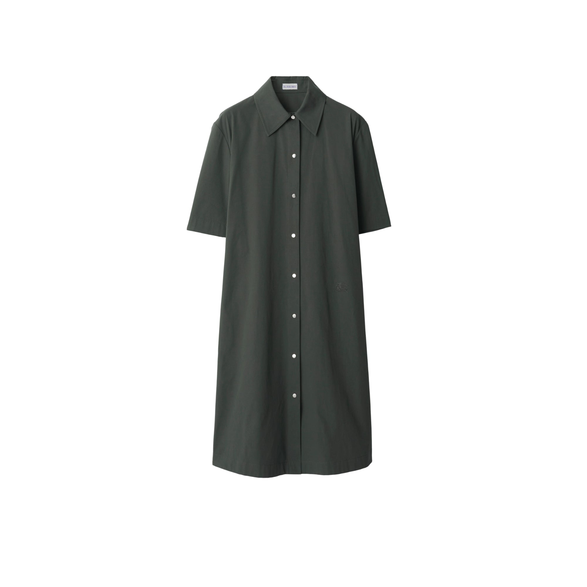 코튼 블렌드 셔츠 드레스 오닉스