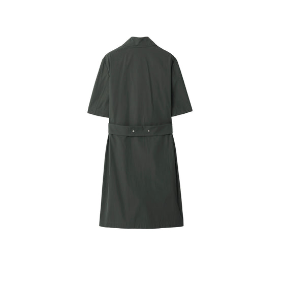 코튼 블렌드 셔츠 드레스 오닉스