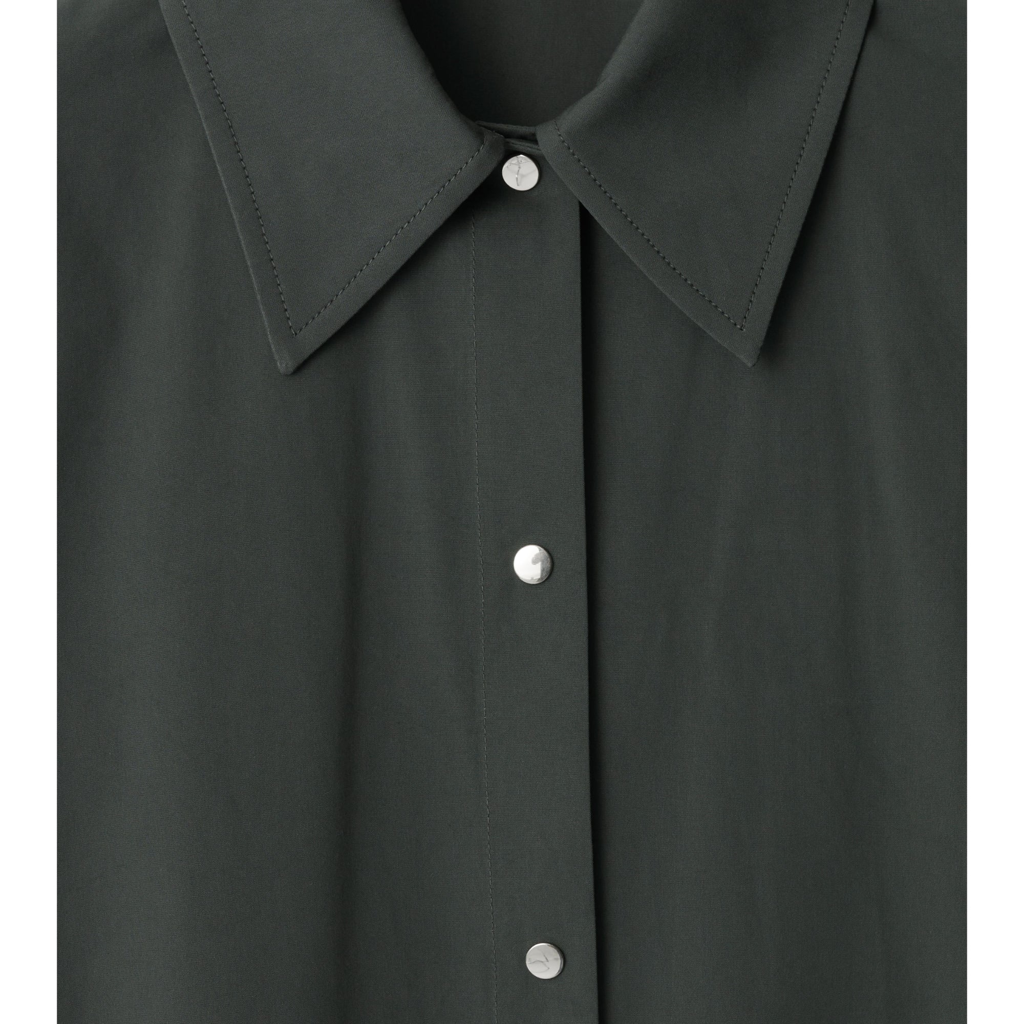 코튼 블렌드 셔츠 드레스 오닉스